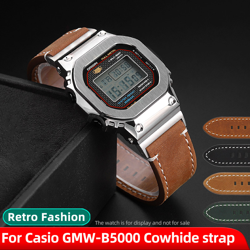 Luxury Watch G Shock - GMW-B5000 Vintage Cowhide strap For Casio
