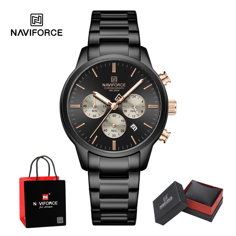 Luxury Watch Design - NAVIFORCE Men Quartz Chronograph Watch Waterproof
