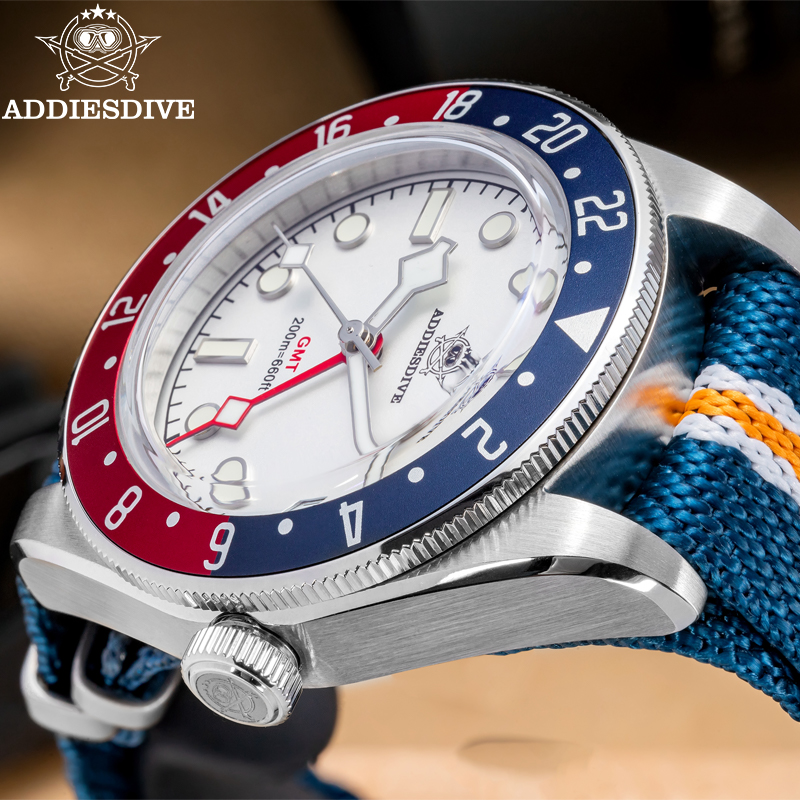 ADDIESDIVE 39mm Men's Quartz W - огляд і ціна Gmt Dual Timezone Watch