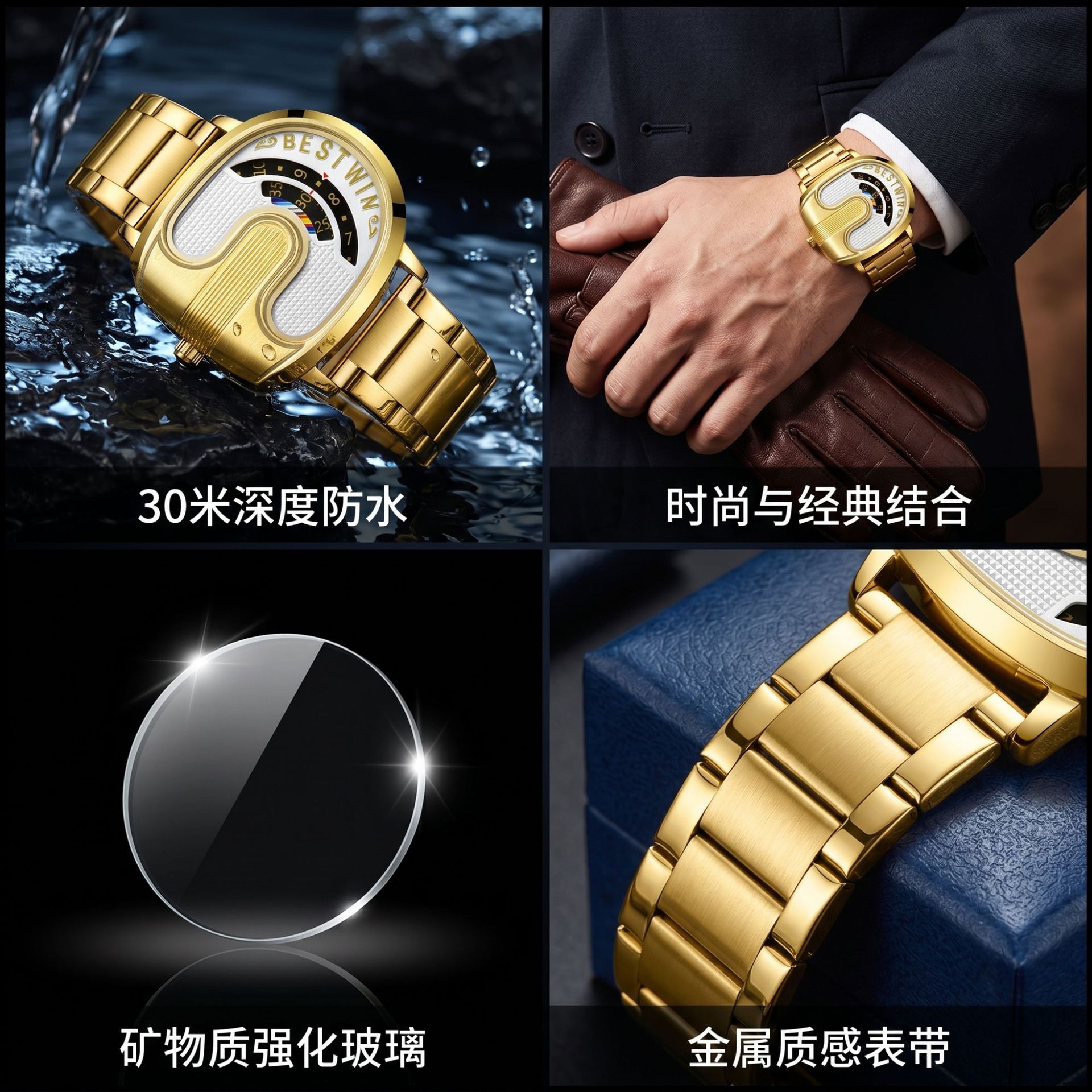 Gold Top Brand Luxury Men Watc - огляд і ціна Luxury Watch Design