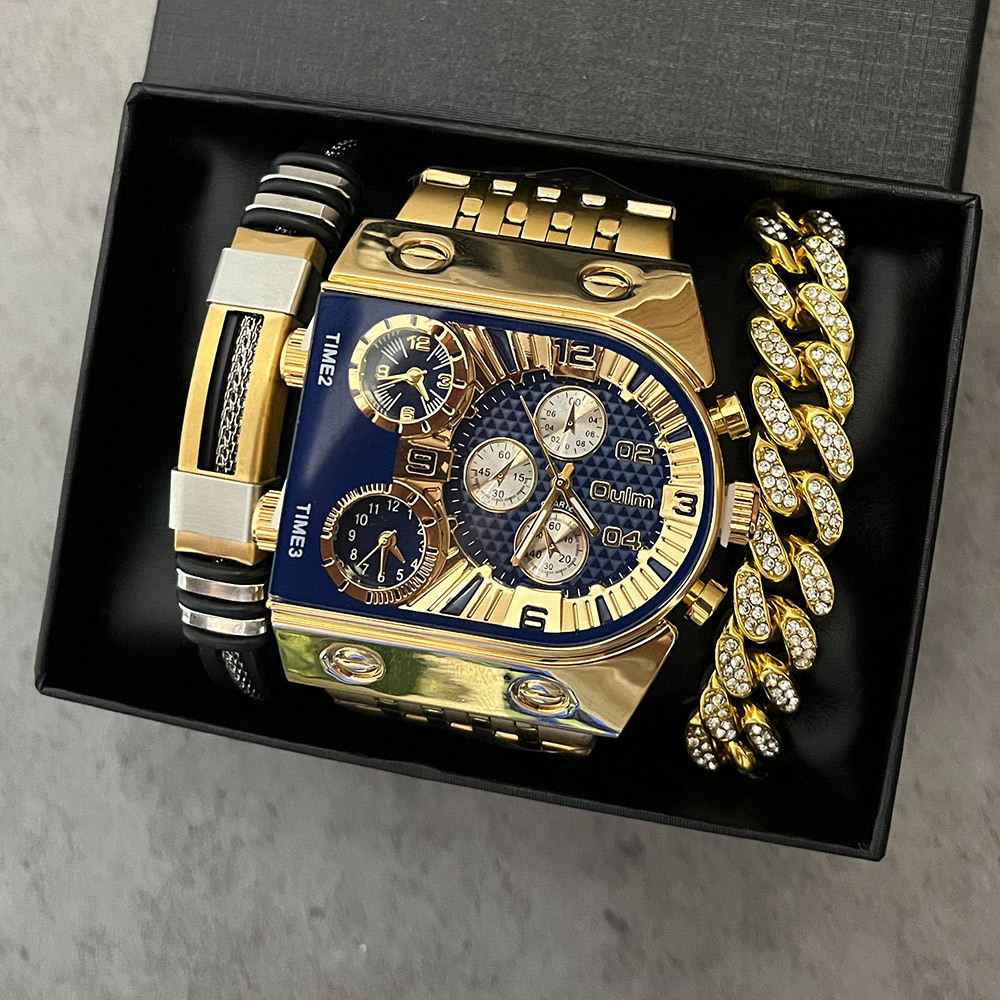 Men's luxury rectangular gold  - огляд і ціна Luxury Watch Face