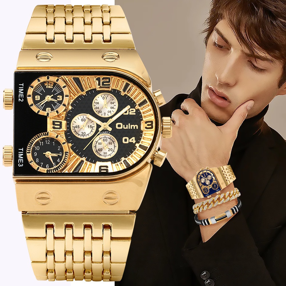 Men's luxury rectangular gold  - огляд і ціна Luxury Watch Face