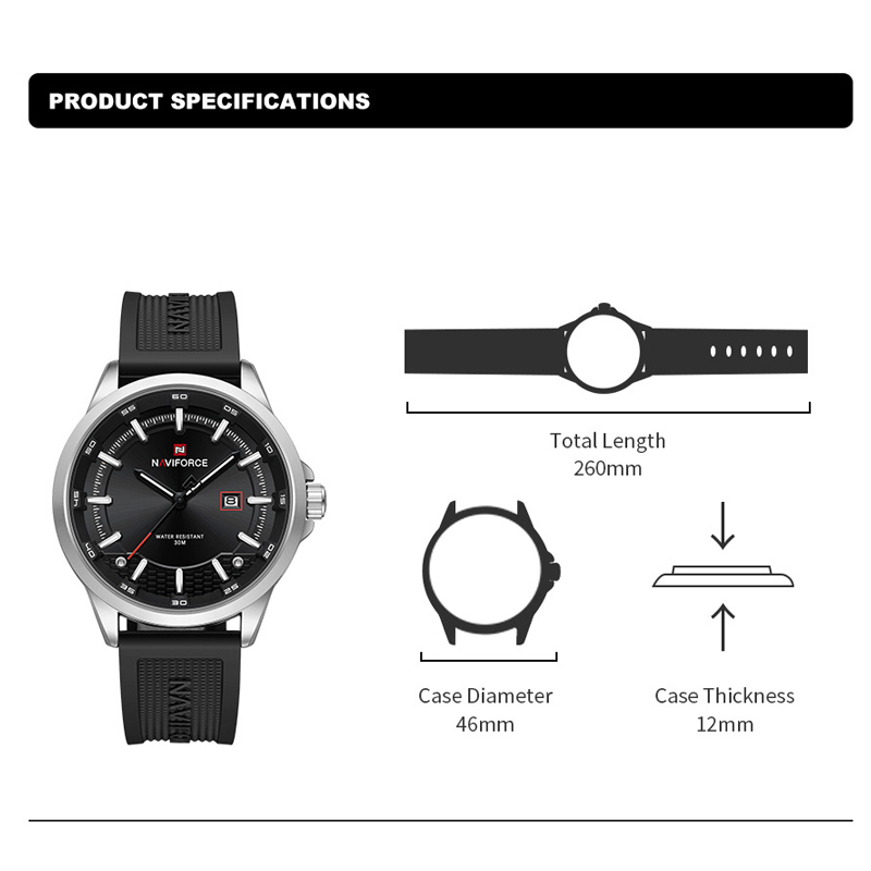 NAVIFORCE Luxury Men's Watch 3 - огляд і ціна Field Watch Military