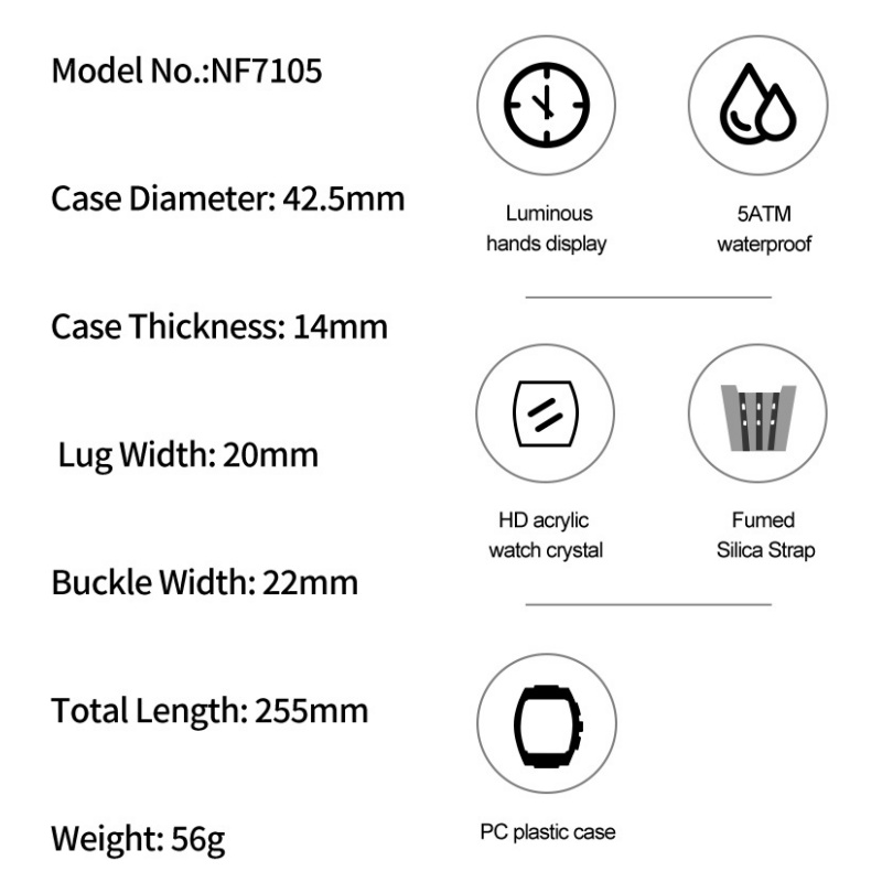 NAVIFORCE Man's Watch 5ATM Wat - огляд і ціна Luxury Watch Strap