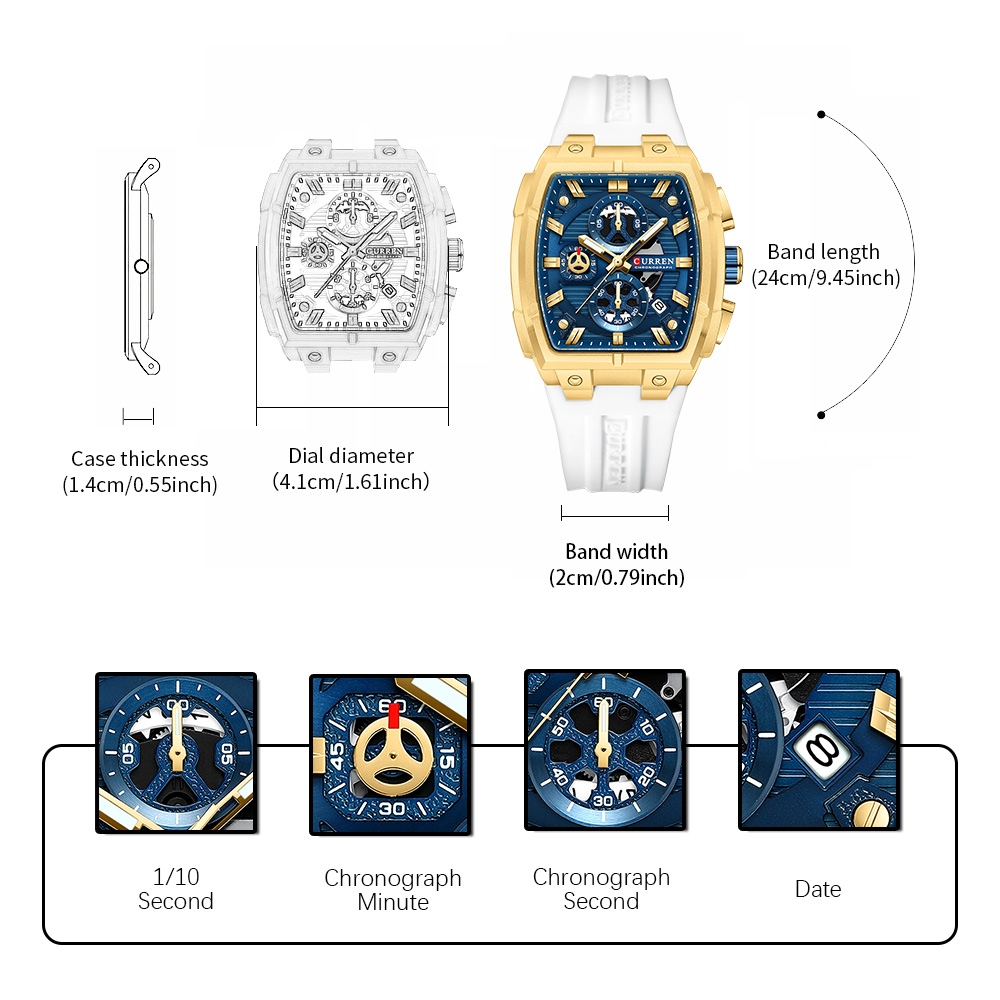 CURREN Luxury Vintage Watch fo - огляд і ціна Luxury Watch Strap
