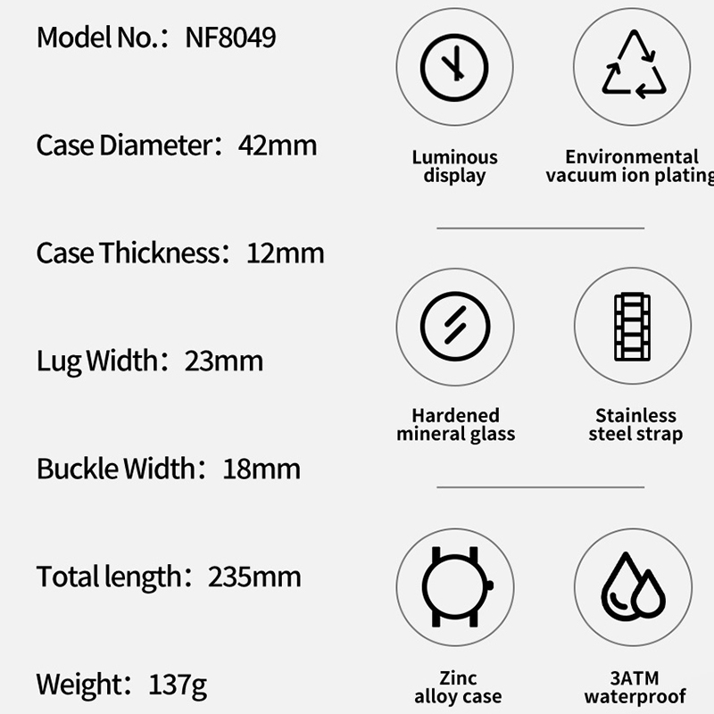 NAVIFORCE Watches For Men Quar - огляд і ціна Field Watch Military