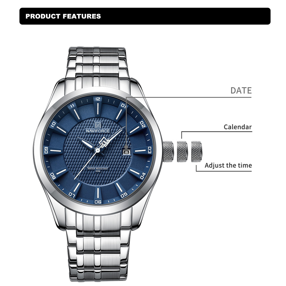 NAVIFORCE Brand Business Luxur - огляд і ціна Field Watch Military
