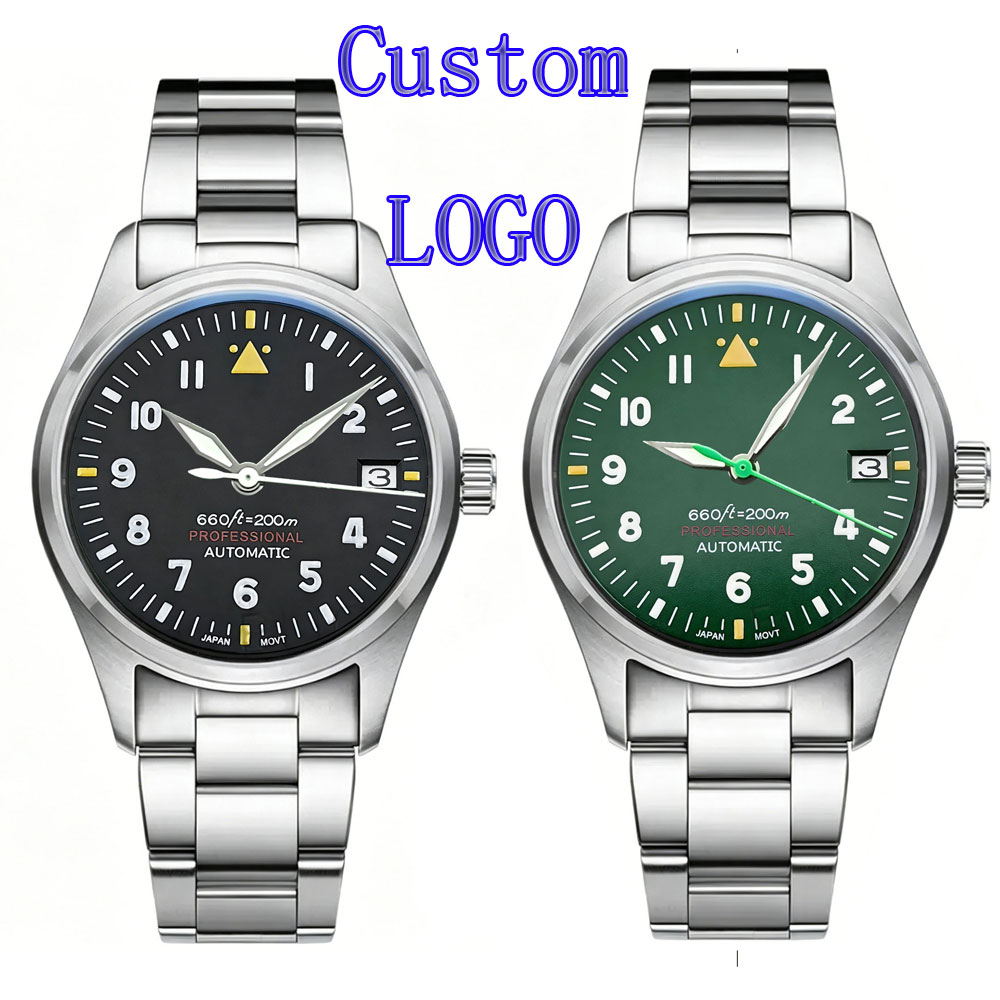 Custom LOGO 36mm 39mm Pilot Wa - огляд і ціна Automatic Pilot Watch
