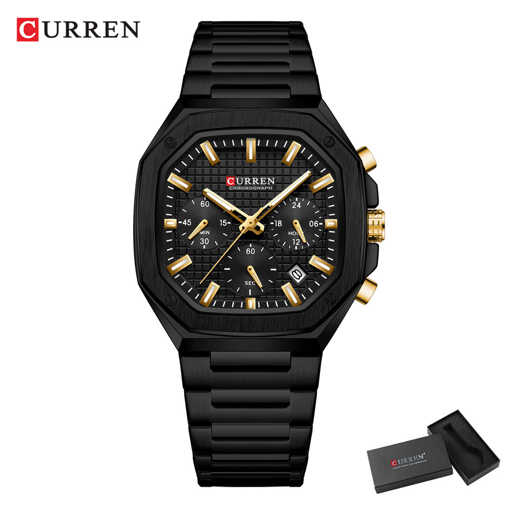 CURREN Luxury Square Chrono Wa - огляд і ціна Luxury Watch Design