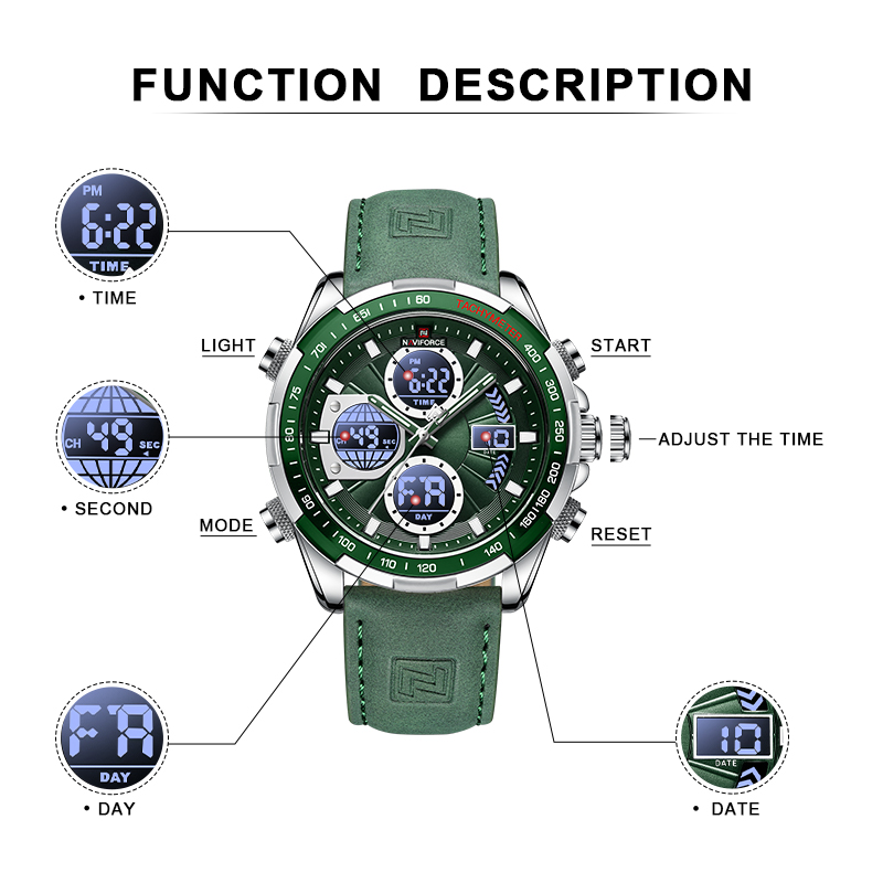 2022 NAVIFORCE Sport Watches f - огляд і ціна Field Watch Military